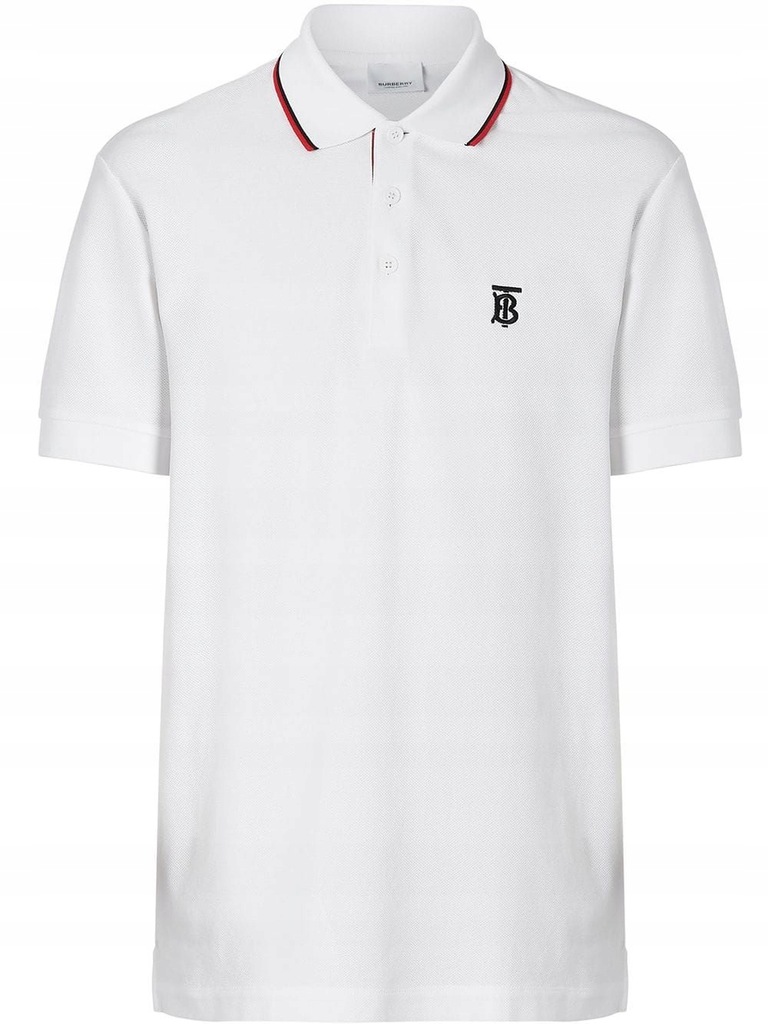 BURBERRY MĘŻCZYZN BIAŁY KOSZULKI POLO XS INT