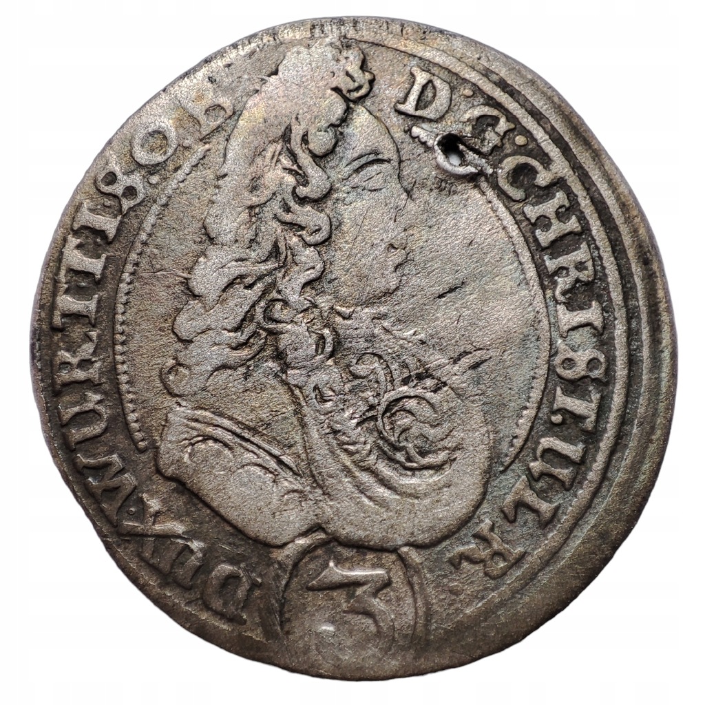 Śląsk, Chrystian Ulryk, 3 krajcary 1698 LL Oleśnica