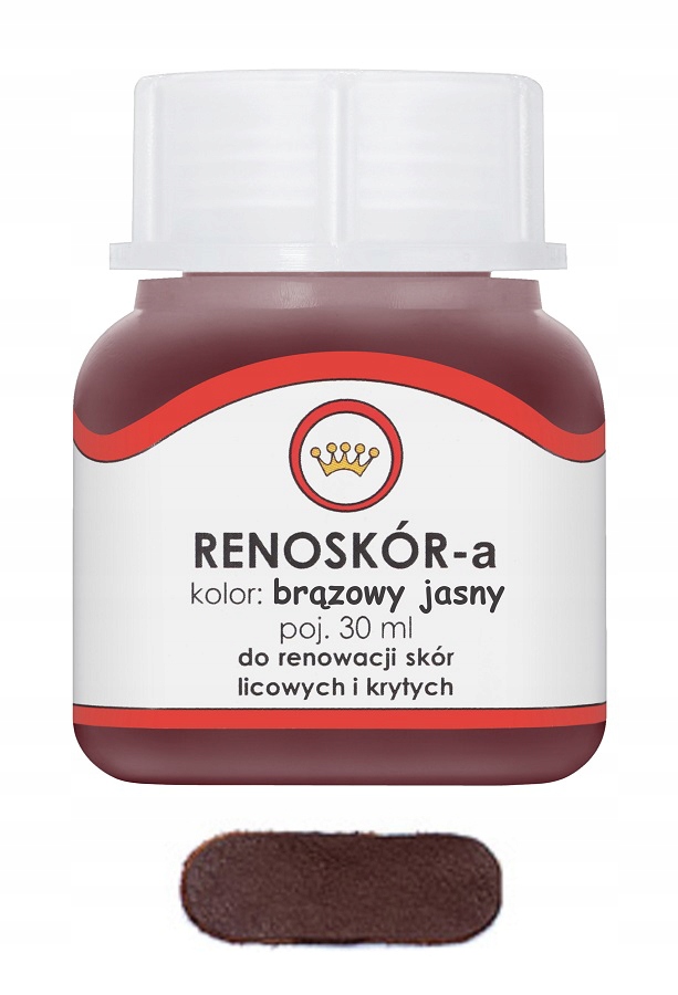 RENOSKÓR FARBA LAKIER DO SKÓRY JASNY BRĄZ 30 ml