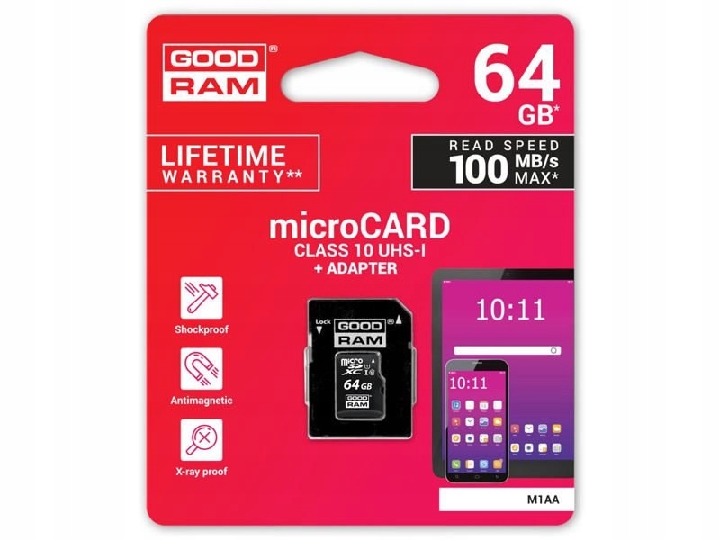 Karta pamięci GoodRam micro SDXC 64GB Class 10 UHS