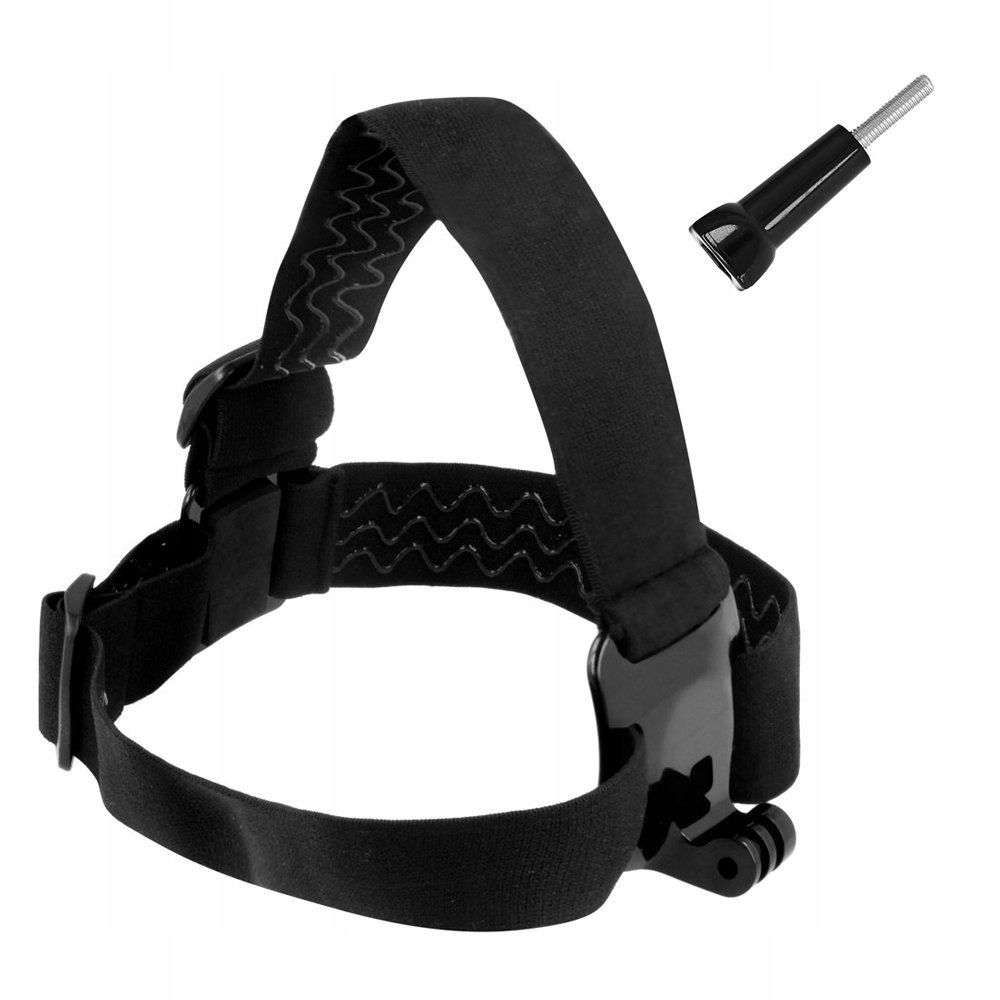 Opaska na głowę kask do kamer sportowych GoPro regulowana uniwerslana czarn