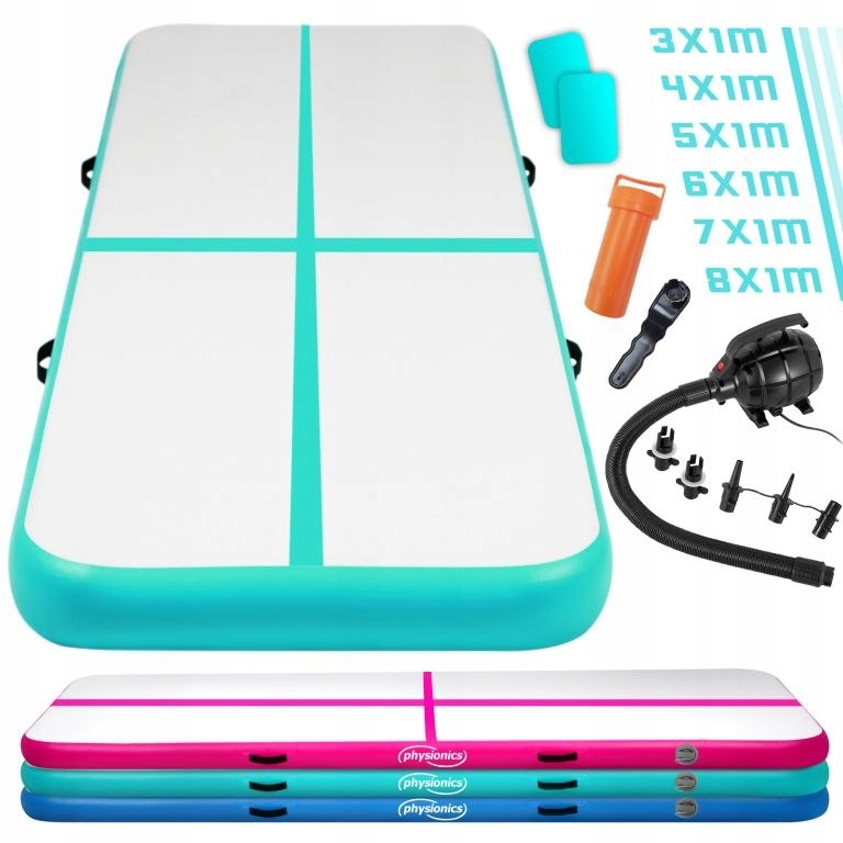 MATERAC GIMNASTYCZNY,MATA DO ĆWICZEŃ odcienie zieleni 700 x 100 cm