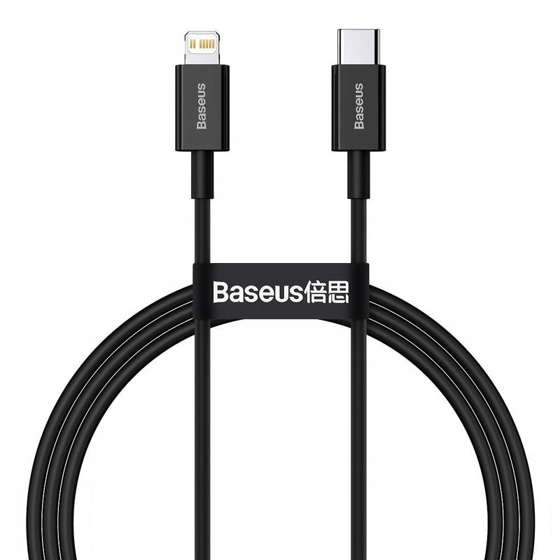 KABEL BASEUS SUPERIOR SERIES 20W PD 1M USB-C/LIGHTNING BLACK/CZARNY