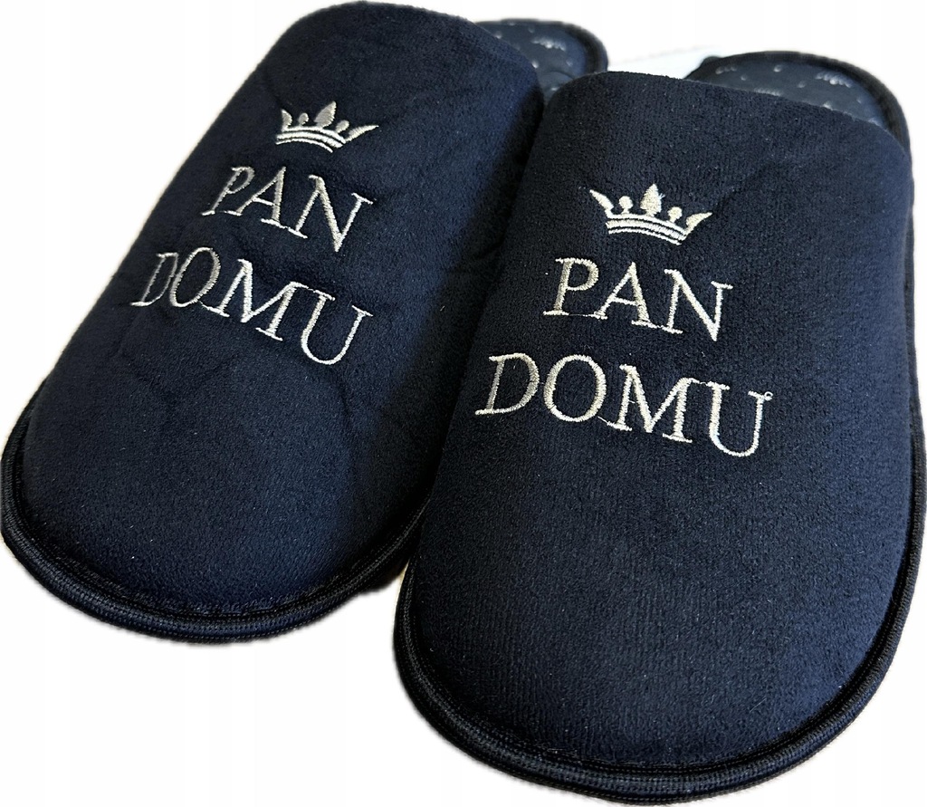 Kapcie męskie z haftem PAN DOMU rozmiar 41-42