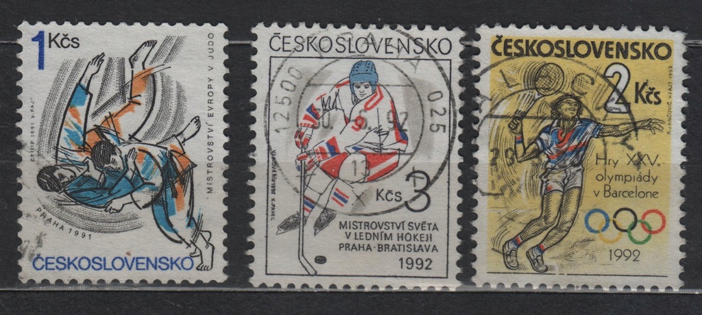 Czechosłowacja-1992 r.Mi 3075,3111,3115
