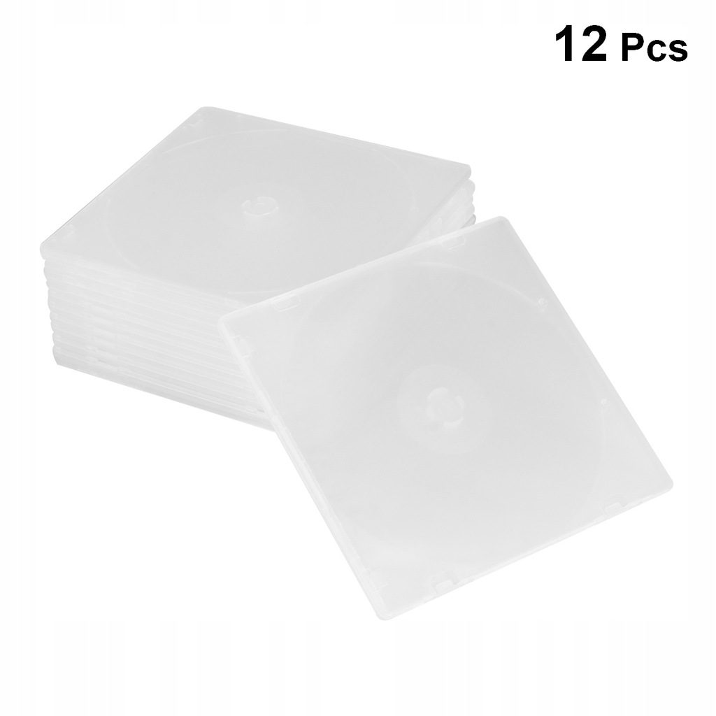 12 SZTUK Ultracienka Obudowa DVD Przezroczysty pak