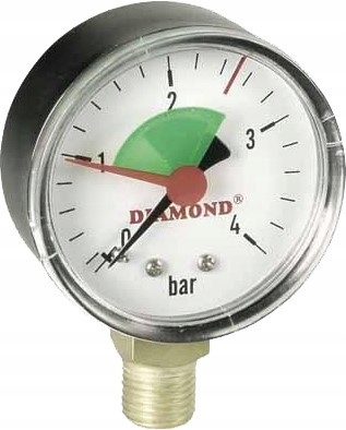 MANOMETR TECHNICZNY GWINT 1/4" Dolny 0-4 bar