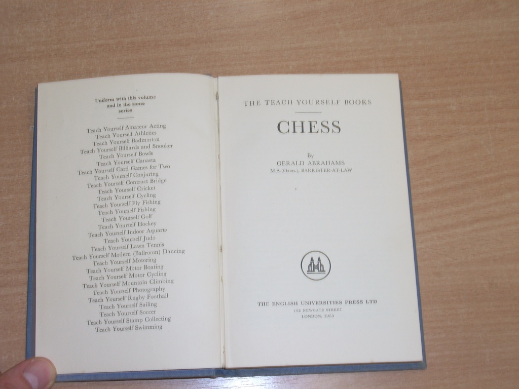 WOŚP ♥ Gerald Abrahams CHESS wydanie 1960 SZACHY