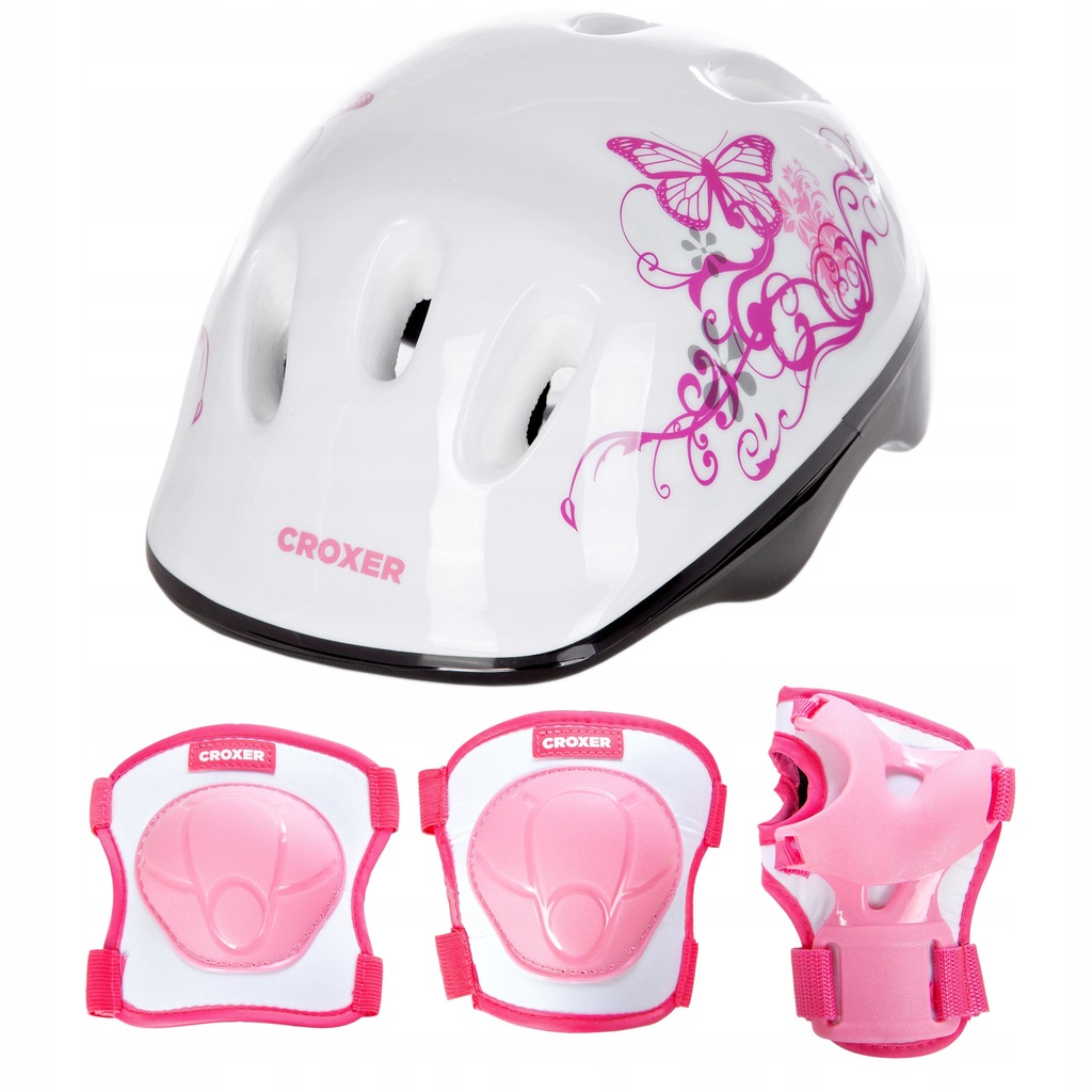 Zestaw różowy CROXER Neve Ochraniacze S + Kask S