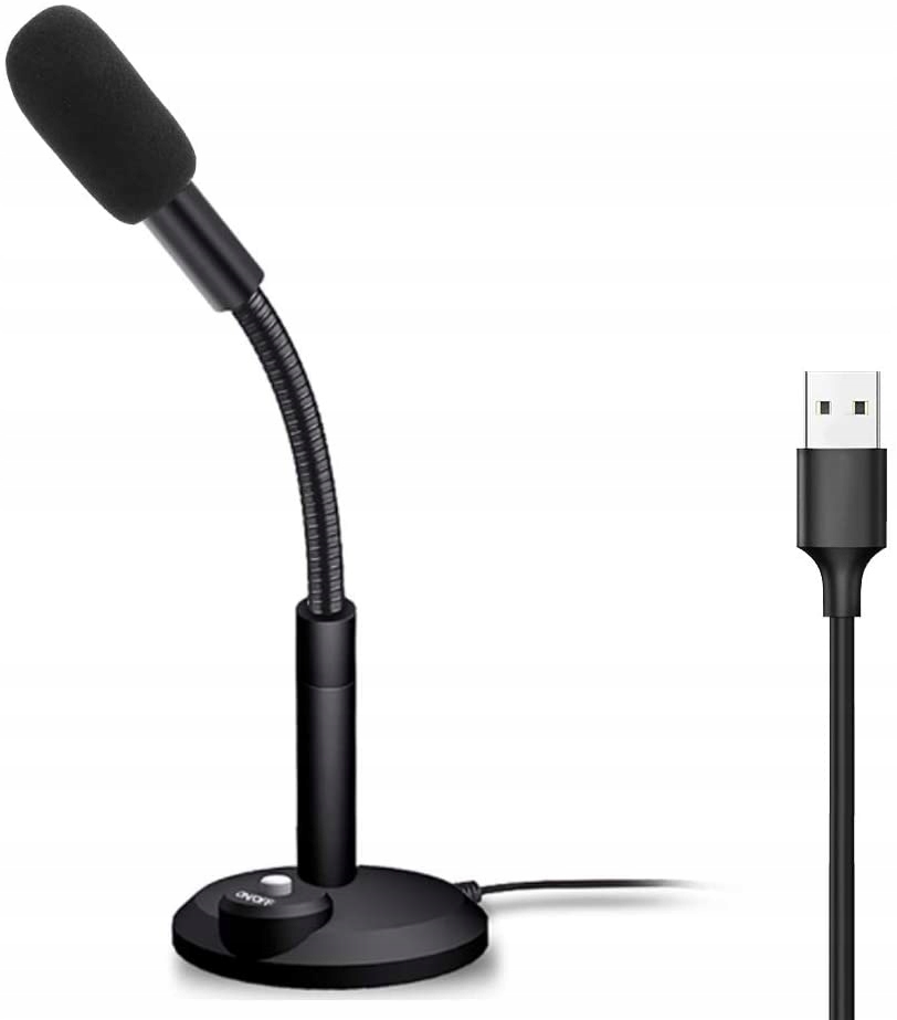 MIKROFON KOMPUTEROWY USB STOJĄCY PLUG&PLAY 360