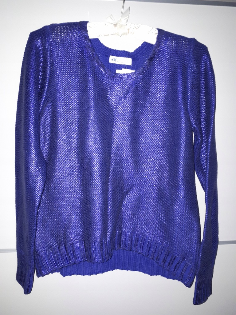 H&M sweter metalik r. ok XS/S