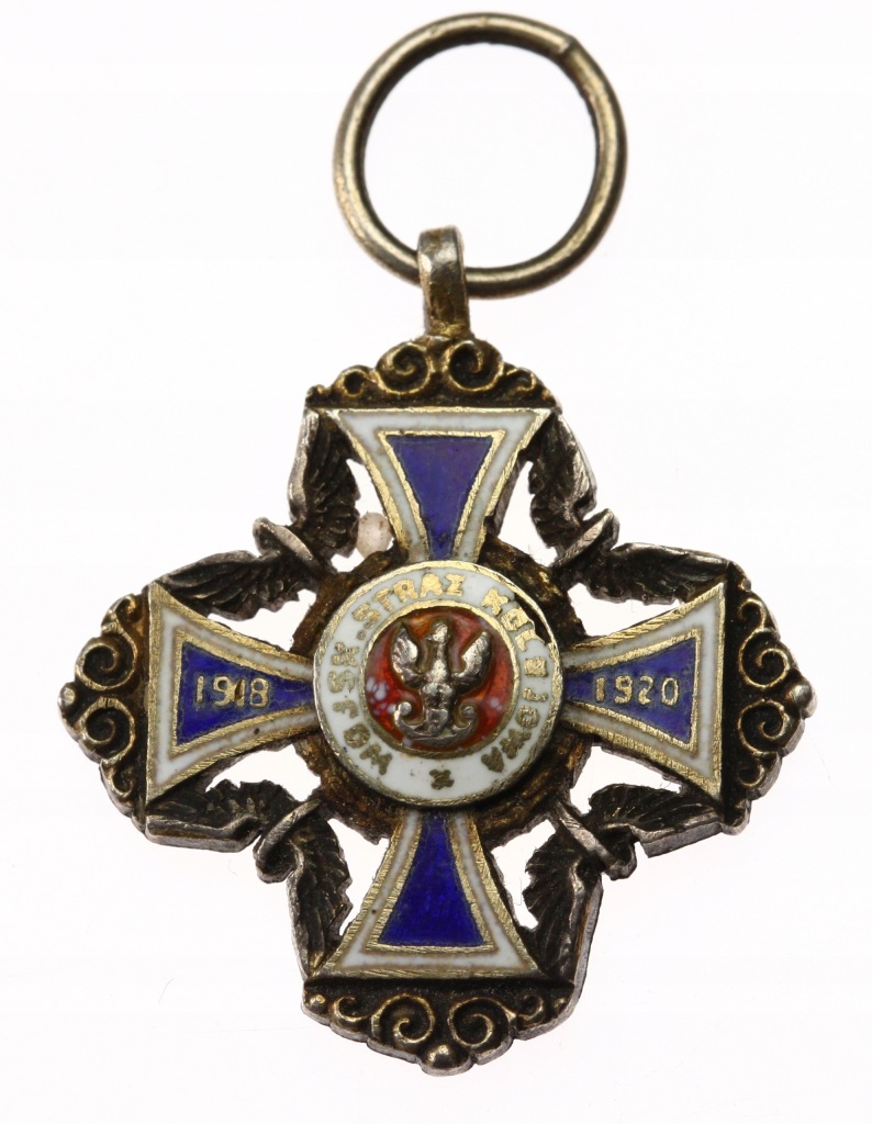 Miniaturka Wojskowa Straż Kolejowa w srebrze