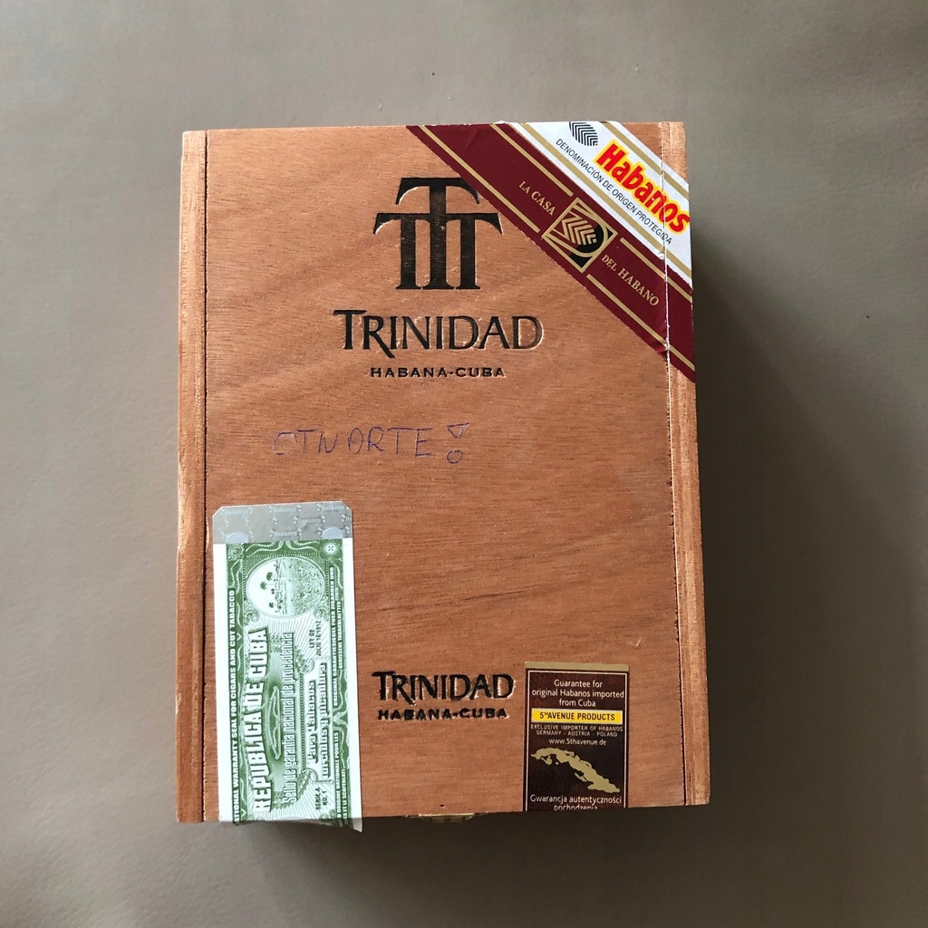 Pudełko po cygarach Trinidad Habana drewniane