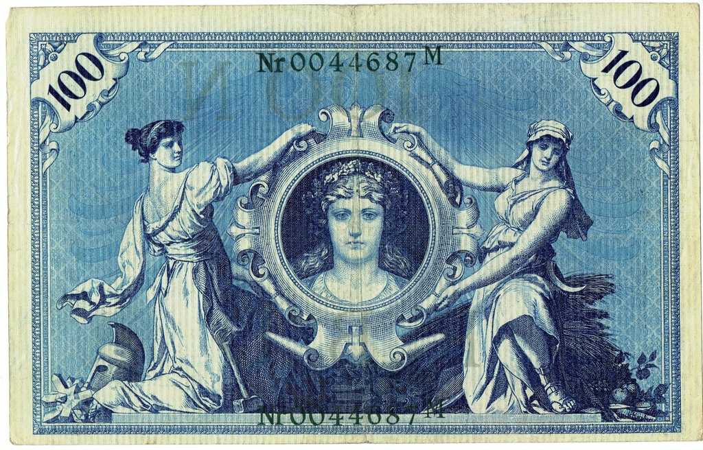 Banknot 100 Marek niemieckich 1908 rok