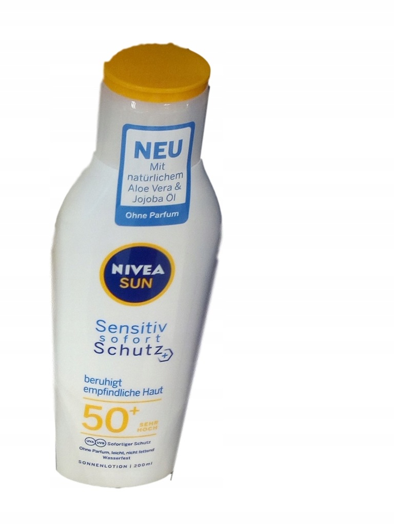 Nivea Sun Sensitive mleczko 50+ aloes, olej jojoba