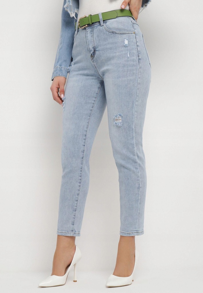 Born2Be Jasnoniebieskie Jeansy damskie XS Mom Fit