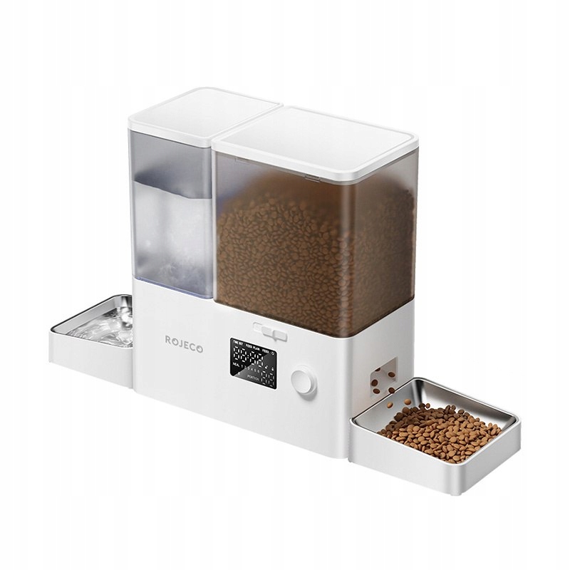Fontanna/dozownik karmy 2 w 1 Rojeco Button Version (biały)