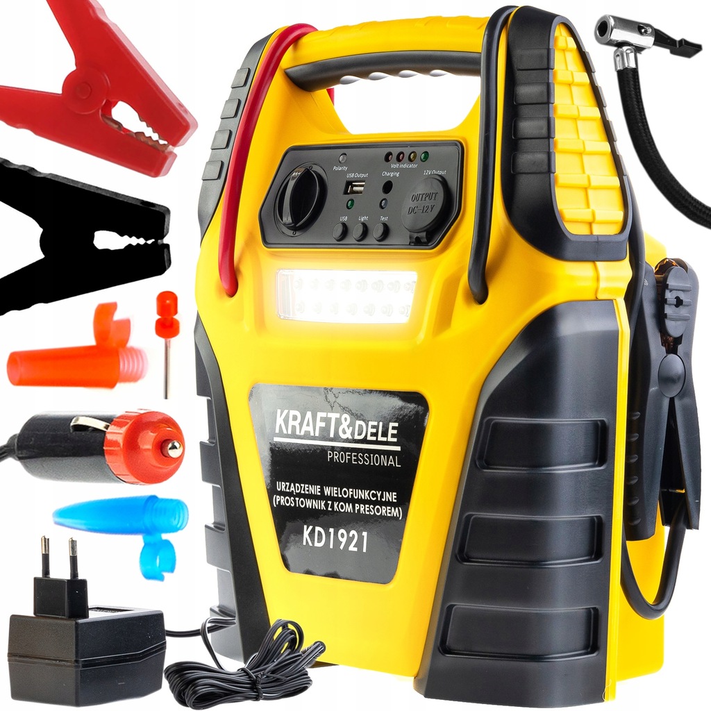 JUMP STARTER BOOSTER ROZRUCH KOMPRESOR USB AKU 5W1 12488003787