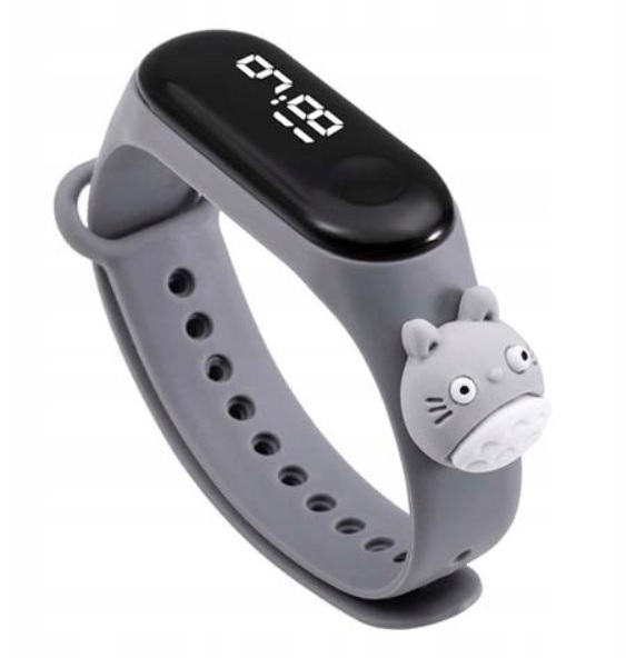 Zegarek Smartwatch LED Cyfrowy dla Dzieci Szary