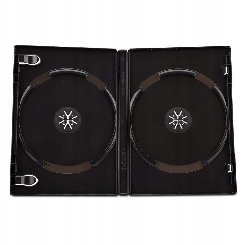 50 czarnych podwójnych pudełek na DVD, 14 mm Dragontrading