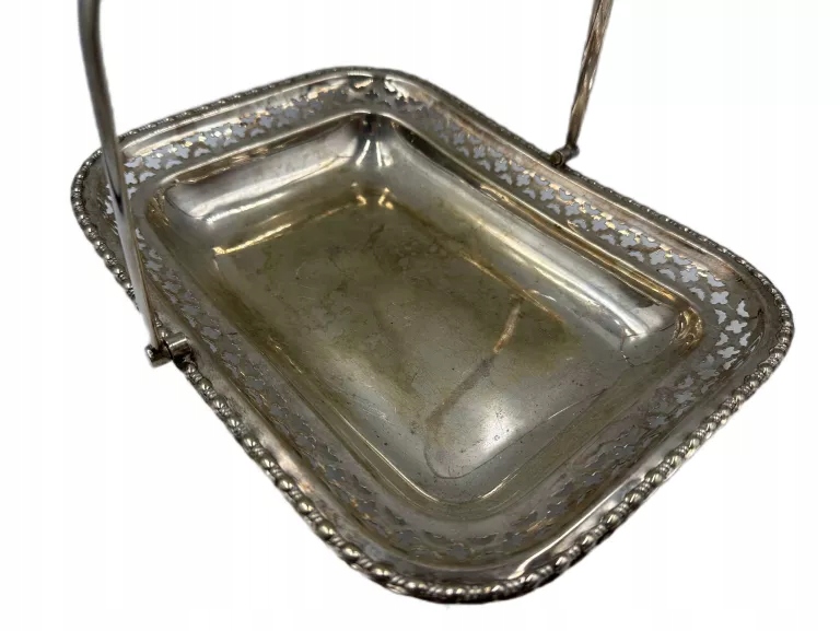 KOSZYK PLATER SREBRZONY PUNCE