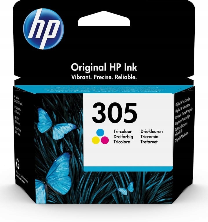 HP Oryginalny trójkolorowy wkład atramentowy 305