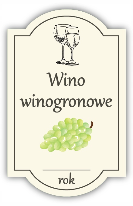 Wino WINOGRONOWE ZIELONE - etykieta 10 szt.