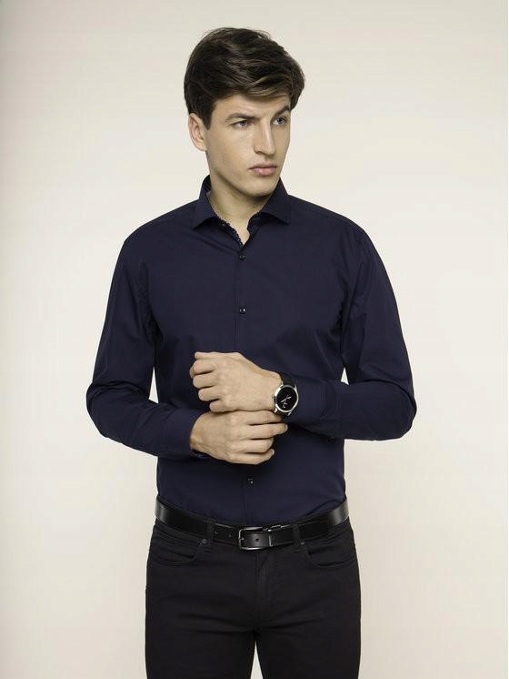 F4A414*HUGO BOSS KOSZULA SLIM GRANAT 14 42 XL W01