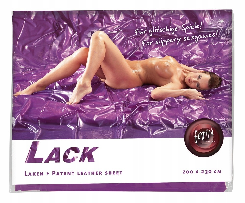 BIELIZNA BDSM VINYL BED SHEET PURPLE 200X230