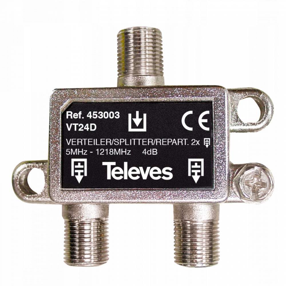Rozgałęźnik antenowy rtv 2-drożny F2D 453003 TELEV