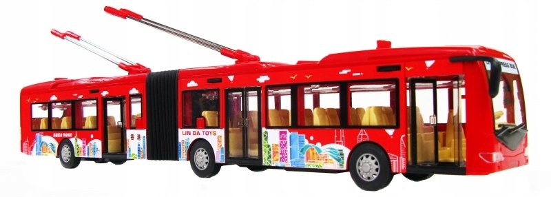 DUŻY JEŻDŻĄCY TROLEJBUS AUTOBUS DZWIĘKI MELODIE