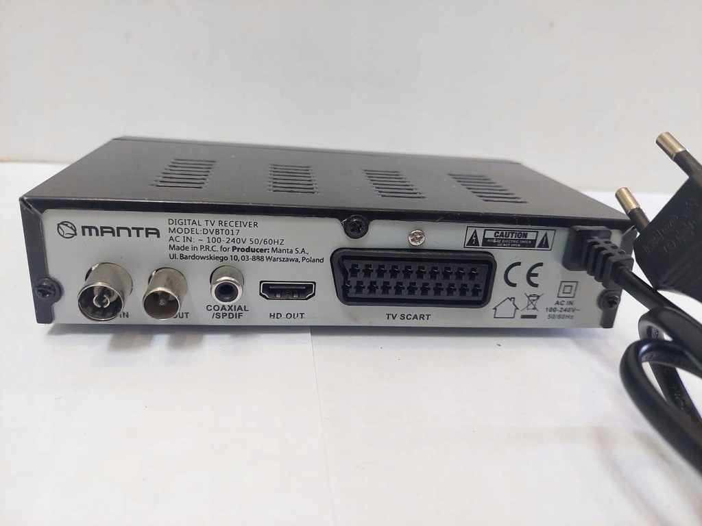 Tuner/Dekoder DVB-T2 Manta DVBT017 (1645/23)