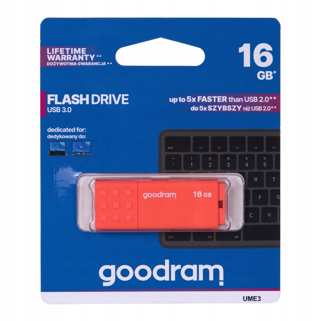 Pendrive GoodRam UME3 UME3-0160O0R11 16GB; USB 3.0