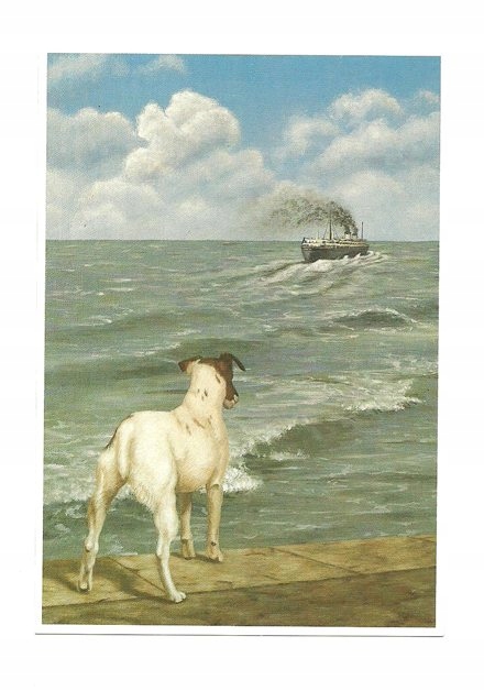 Pocztówka - Pies marynarza albo Tęsknota / statek