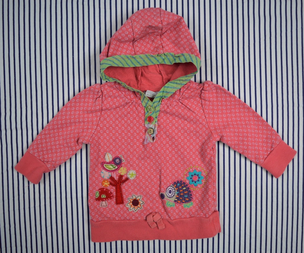 NEXT BLUZA JEŻYK PTASZEK GRZYBEK 6-9m 74