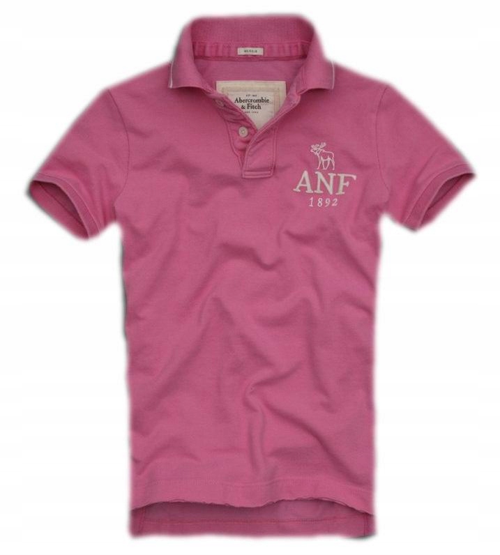 Abercrombie & Fitch różowa polówka polo S HIT