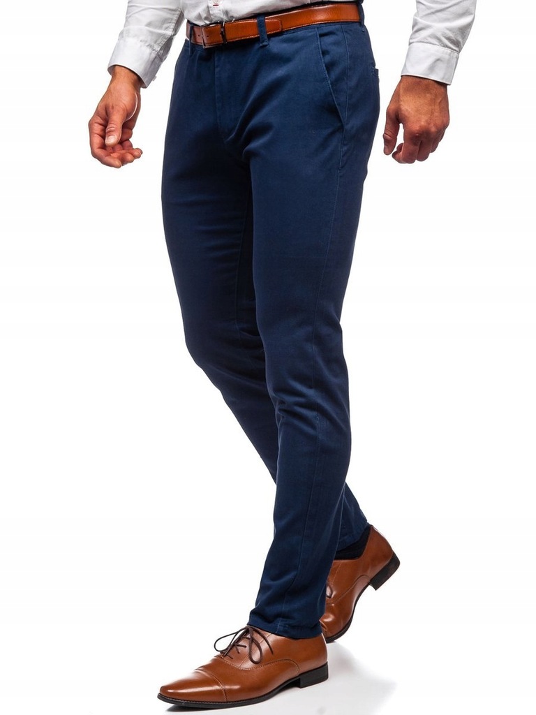 SPODNIE CHINOSY MĘSKIE INDYGO 1143 DENLEY_30