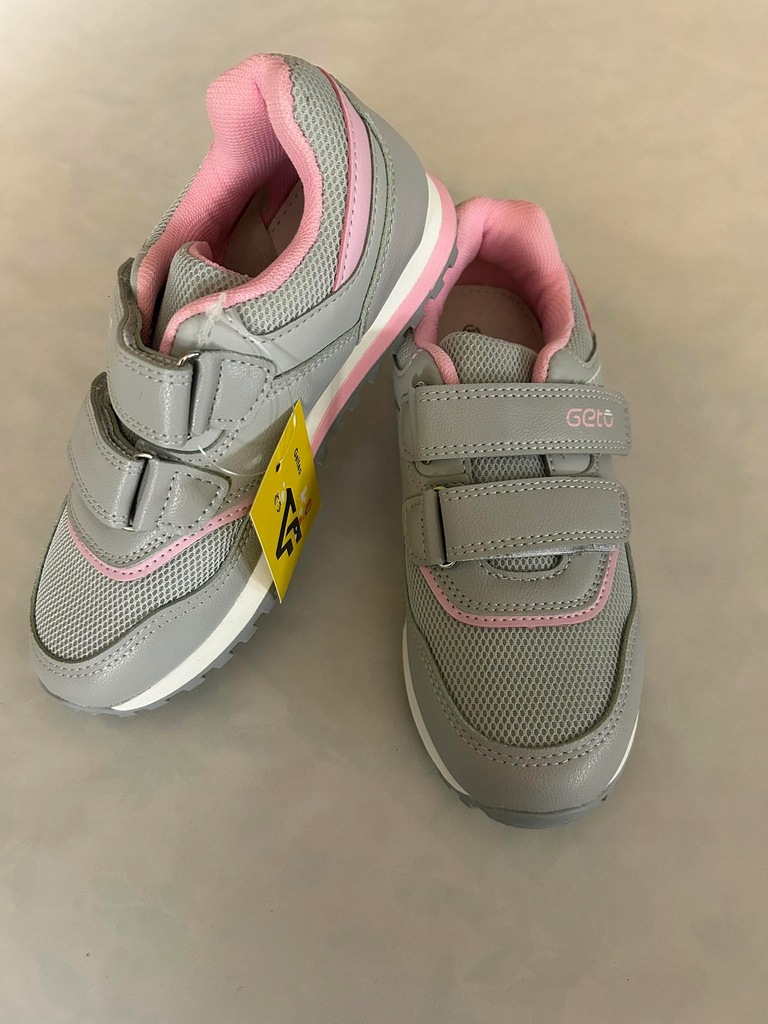 Gelteo buty sportowe dziecięce szaro-różowe rozmiar 28
