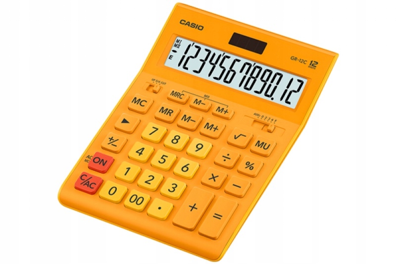 Kalkulator Casio GR-12C-RG pomarańczowy