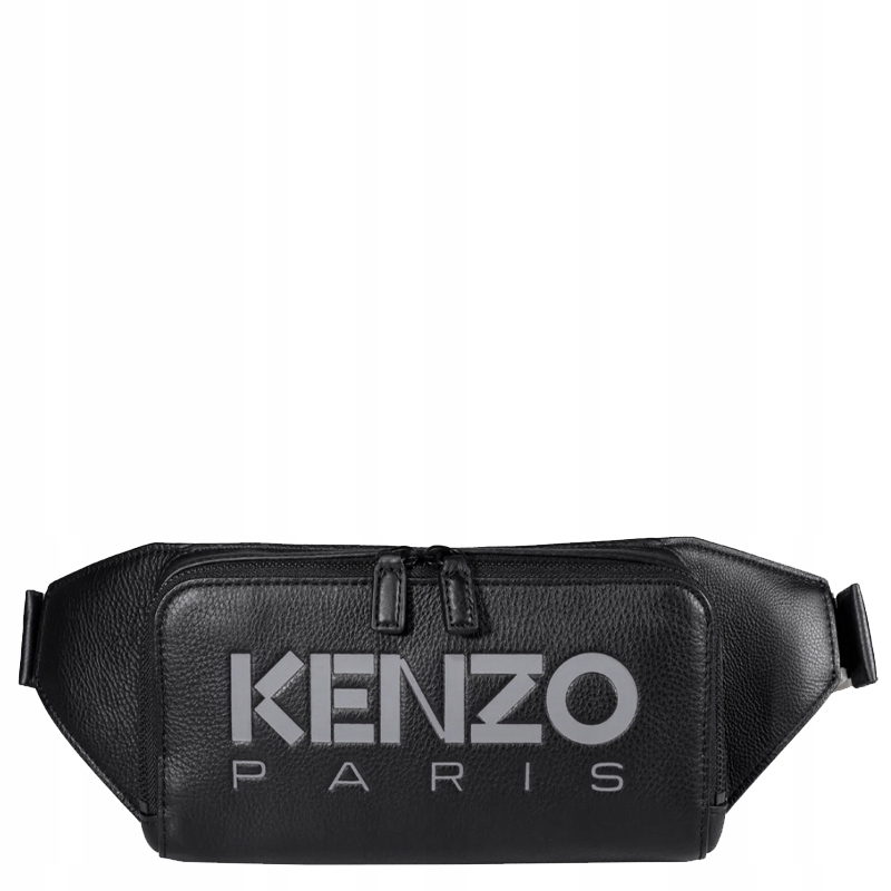 KENZO PARIS - Czarna nerka ze skóry z logo