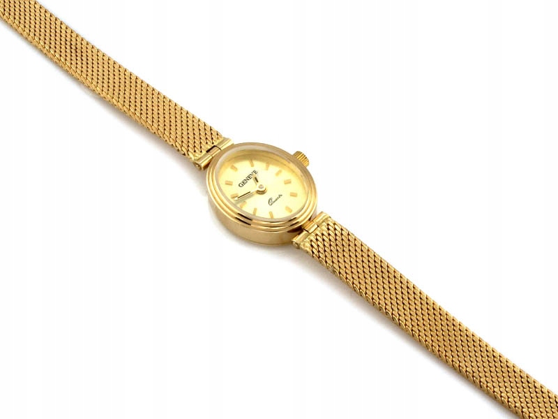 Złoty zegarek damski 585 owalny Geneve 23,87 g