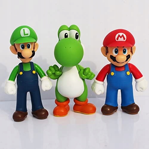ZESTAW FIGUREK FIGURKA MARIO NA TORT I ZABAWY 13cm