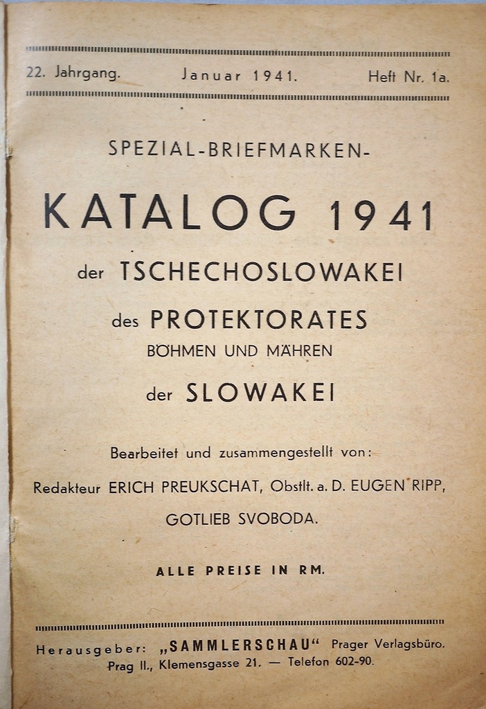 Купить КАТАЛОГ МАРОК РЕСПУБЛИКИ БЧЕХИЯ И МОРАВИЯ 1941 ГОДА: отзывы, фото, характеристики в интерне-магазине Aredi.ru