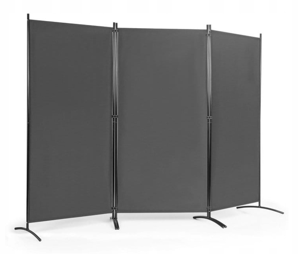 Parawan pokojowy 3-skrzydłowy Costway Szary 260x183 cm