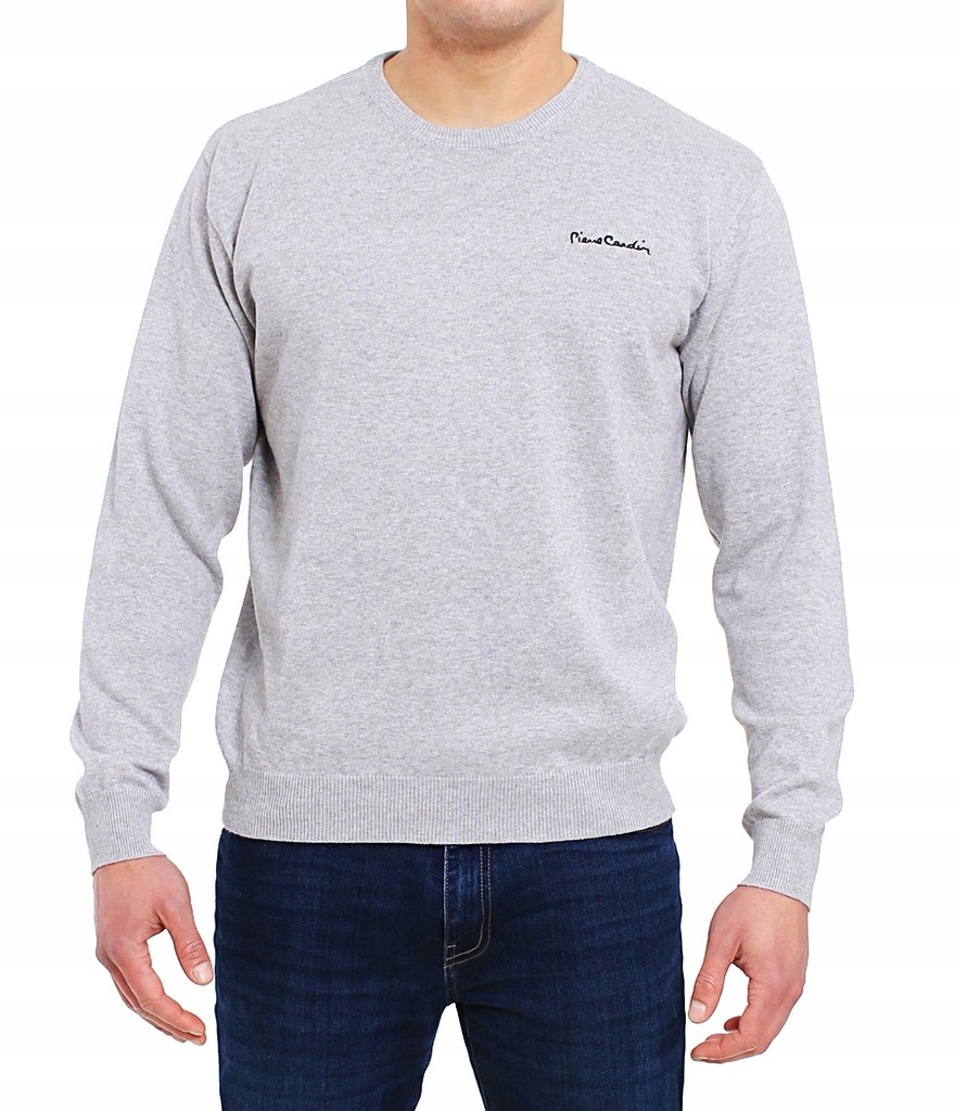 Sweter Pierre Cardin R-N 100% Bawełna Grey XXL