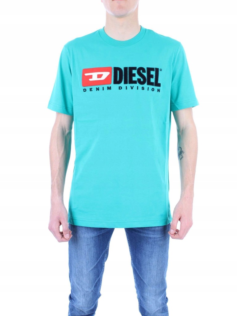 DIESEL MĘŻCZYZN BŁĘKITNY T-SHIRTY L INT