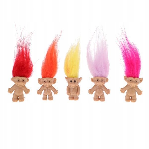 4x5Pcs Troll Dolls Mini Dollhouse Kids 4 Pcs