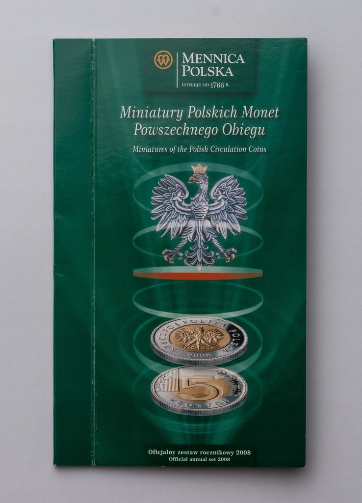 Polska, Miniatury Polskich Monet Obiegowych 9 szt