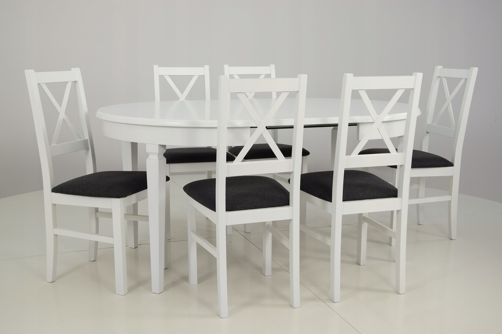 Купить Стол деревянный раздвижной круглый, белый, 110х210 см.: отзывы ...