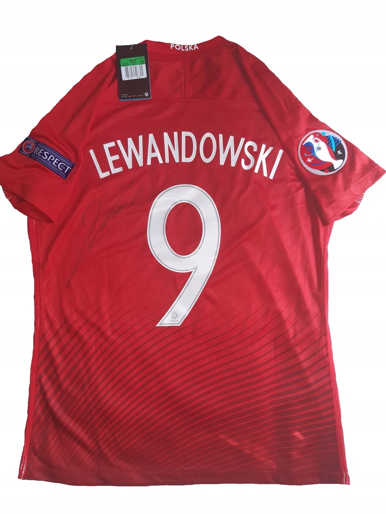 Koszulka Polska Euro 2016 Lewandowski Z Autografem 8824599465 Oficjalne Archiwum Allegro